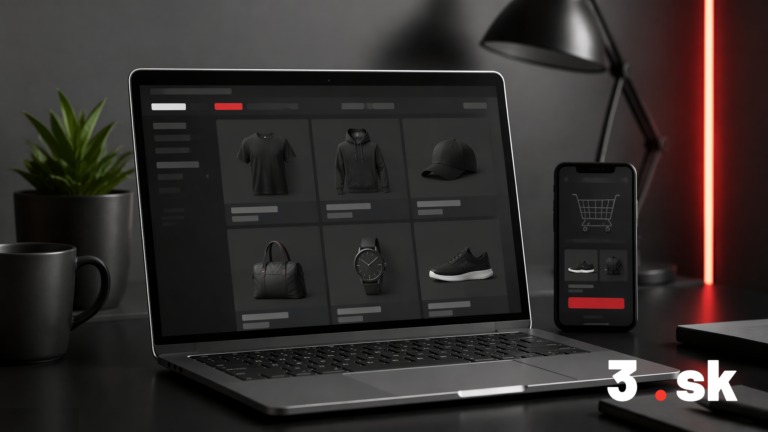 Online nakupovanie na notebooku a smartfóne — nový slovenský e-shop 3.sk